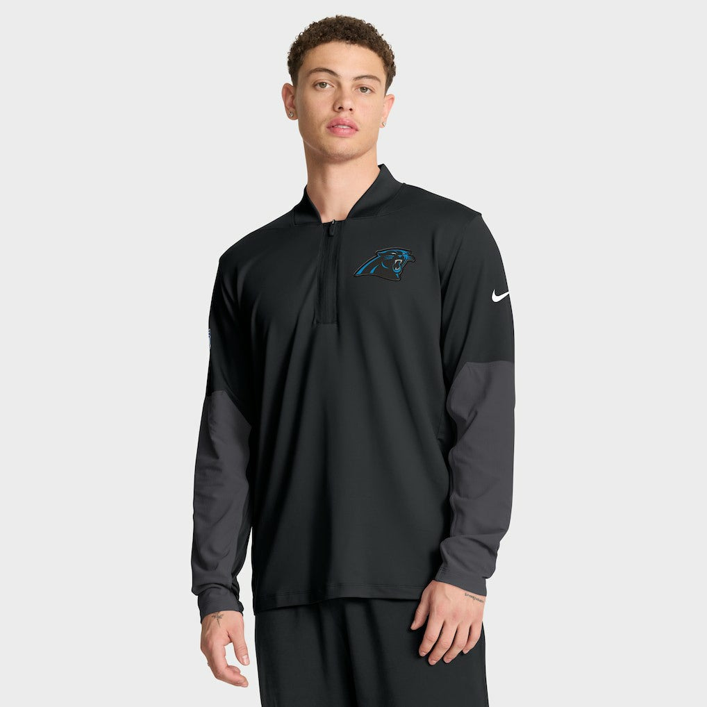 Carolina Panthers Sideline Dri-FIT Half-Zip Pullover - Black Pullover