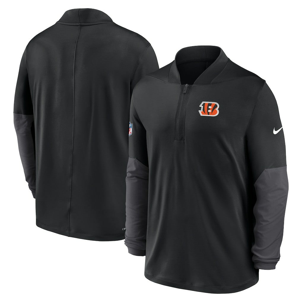 Cincinnati Bengals Sideline Dri-FIT Half-Zip Pullover - Black Pullover