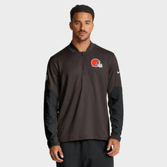 Cleveland Browns Sideline Dri-FIT Half-Zip Pullover - Brown Pullover