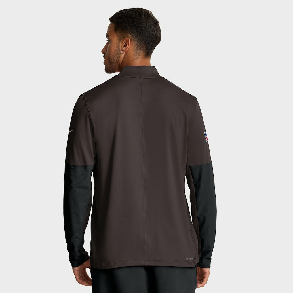 Cleveland Browns Sideline Dri-FIT Half-Zip Pullover - Brown Pullover