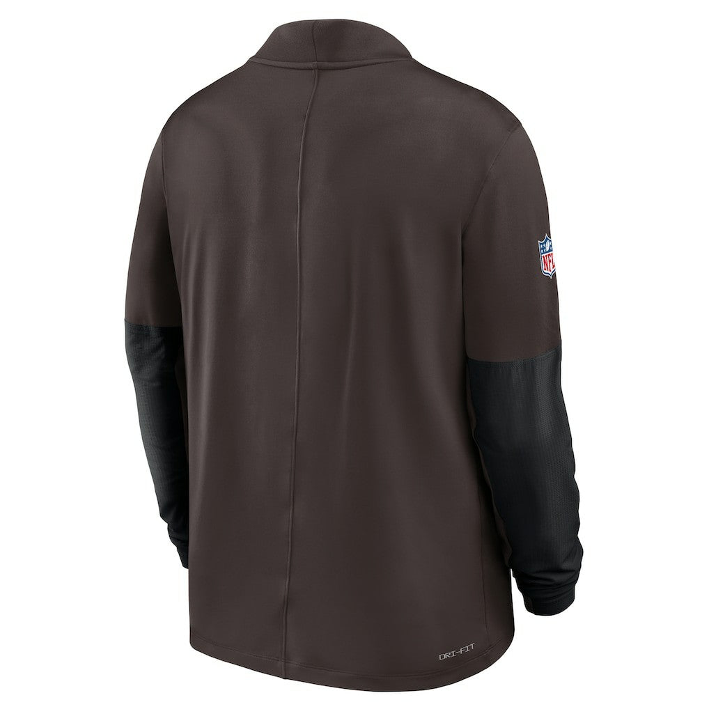 Cleveland Browns Sideline Dri-FIT Half-Zip Pullover - Brown Pullover