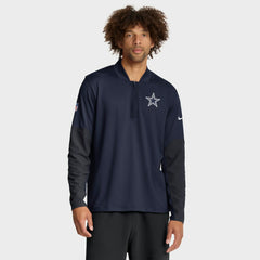 Dallas Cowboys Sideline Dri-FIT Half-Zip Pullover - Navy Pullover