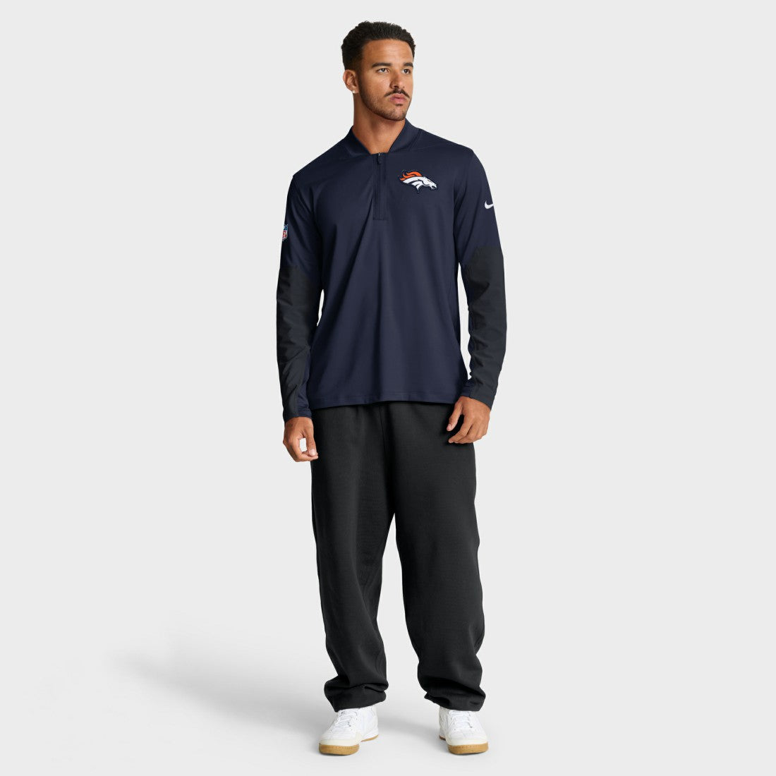 Denver Broncos Sideline Dri-FIT Half-Zip Pullover - Navy Pullover