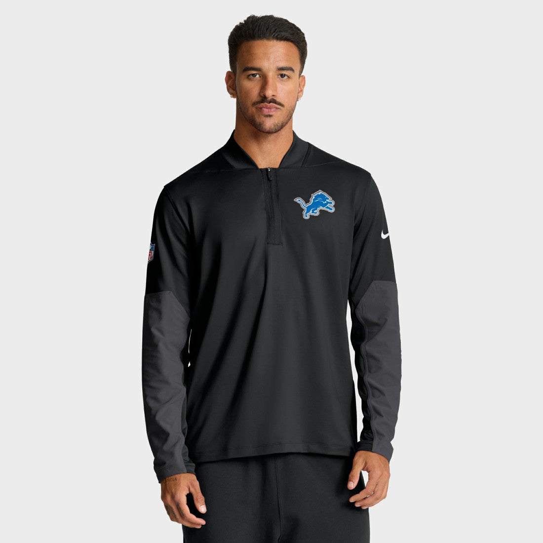 Detroit Lions Sideline Dri-FIT Half-Zip Pullover - Black Pullover