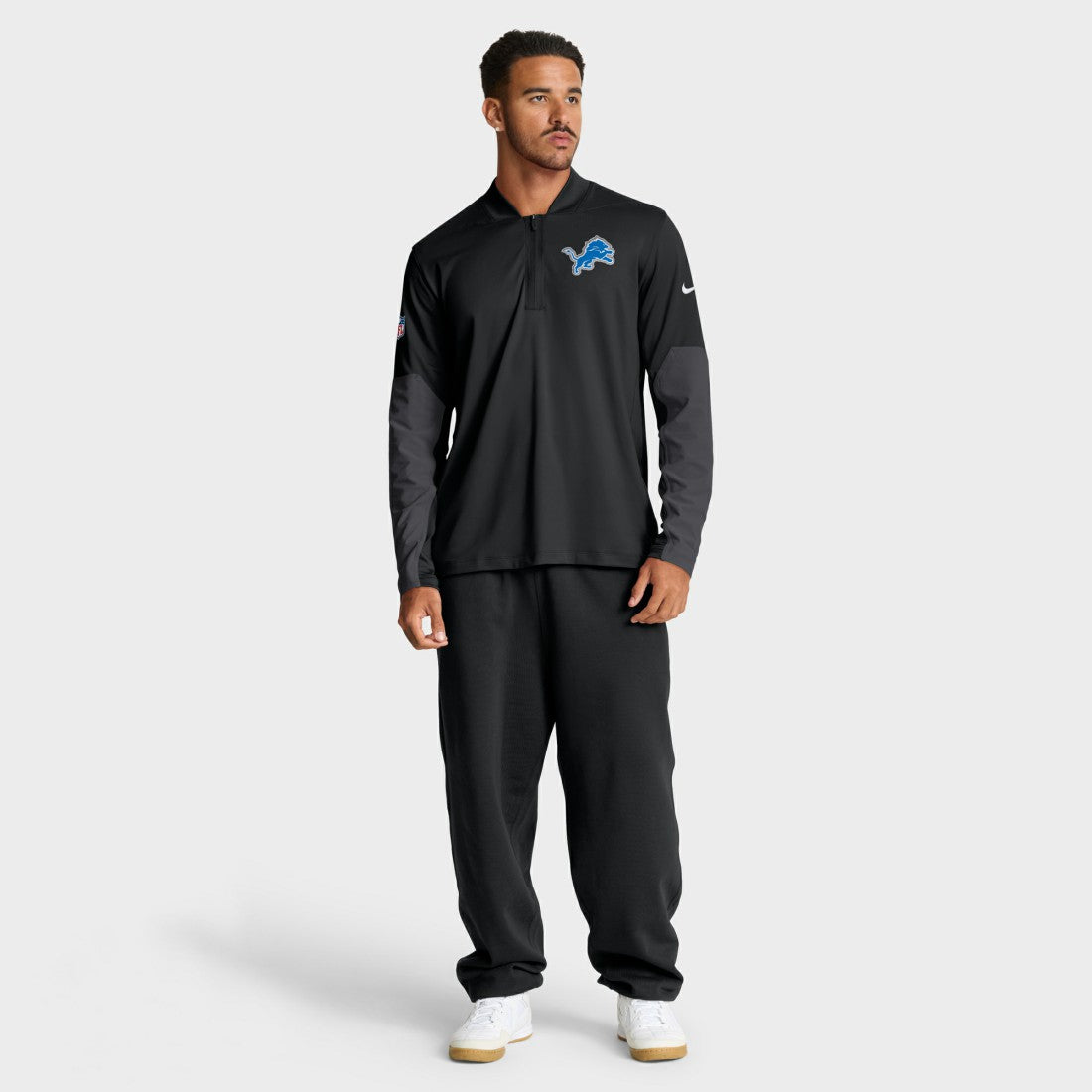 Detroit Lions Sideline Dri-FIT Half-Zip Pullover - Black Pullover