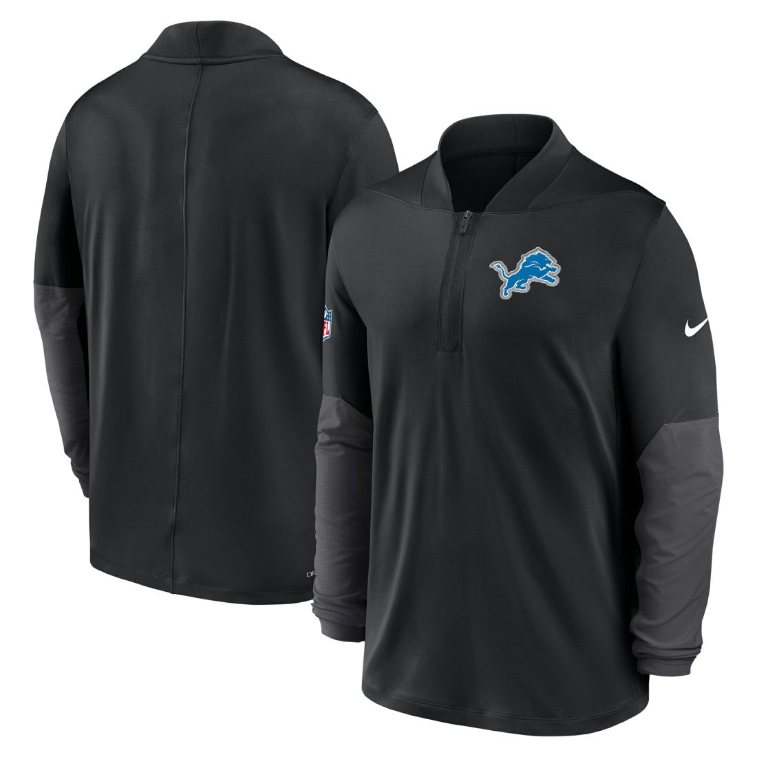 Detroit Lions Sideline Dri-FIT Half-Zip Pullover - Black Pullover