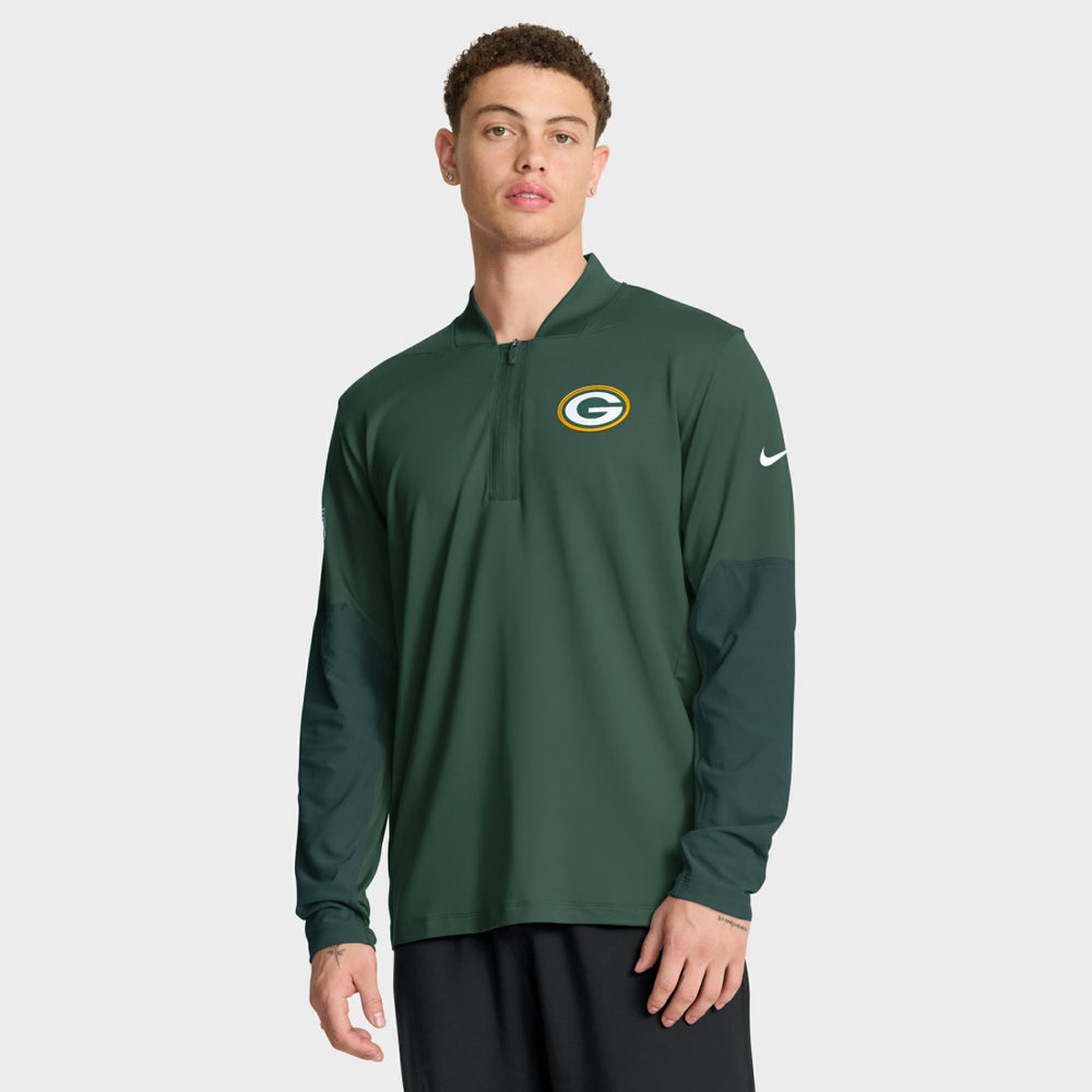 Green Bay Packers Sideline Dri-FIT Half-Zip Pullover - Green Pullover