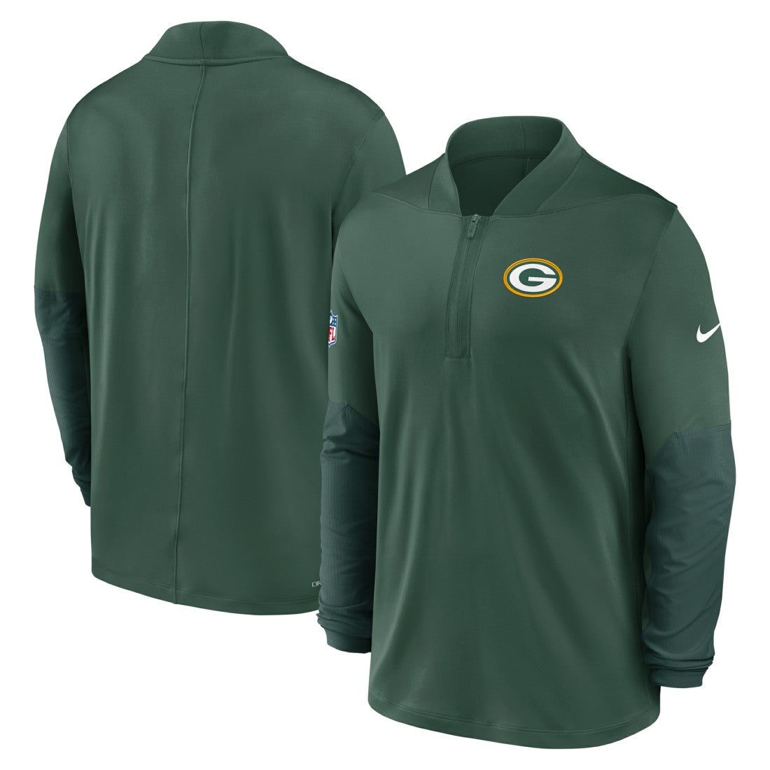 Green Bay Packers Sideline Dri-FIT Half-Zip Pullover - Green Pullover