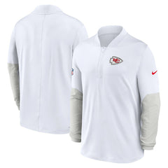 Kansas City Chiefs Sideline Dri-FIT Half-Zip Pullover - White Pullover