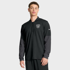 Las Vegas Raiders Sideline Dri-FIT Half-Zip Pullover - Black Pullover