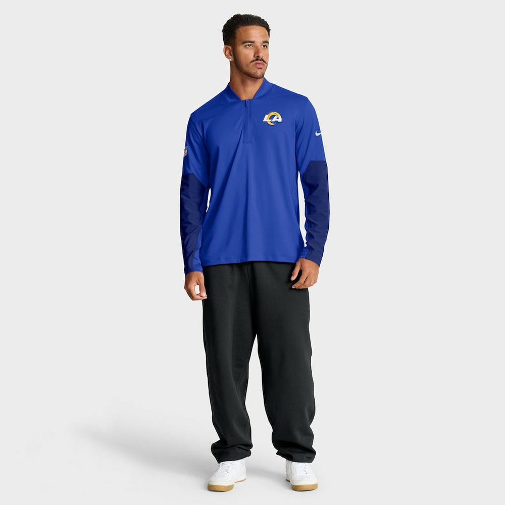 Los Angeles Rams Sideline Dri-FIT Half-Zip Pullover - Royal Pullover
