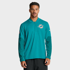 Miami Dolphins Sideline Dri-FIT Half-Zip Pullover - Aqua Pullover