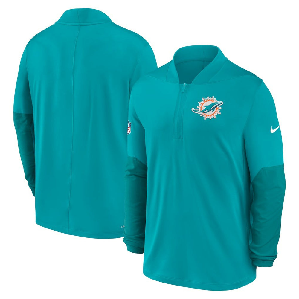 Miami Dolphins Sideline Dri-FIT Half-Zip Pullover - Aqua Pullover