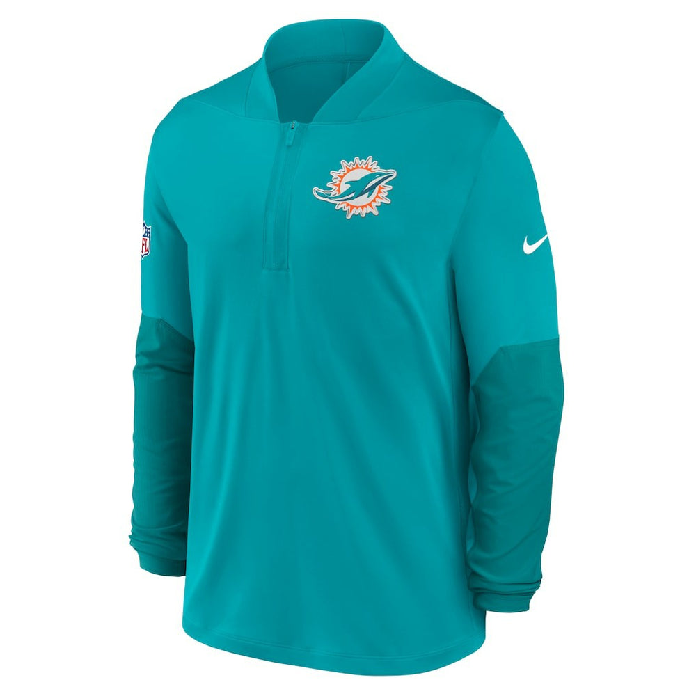 Miami Dolphins Sideline Dri-FIT Half-Zip Pullover - Aqua Pullover
