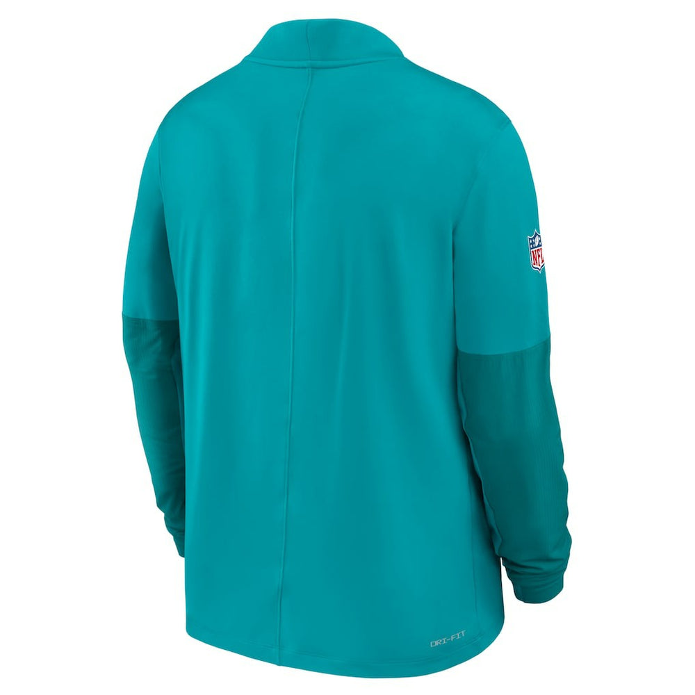 Miami Dolphins Sideline Dri-FIT Half-Zip Pullover - Aqua Pullover