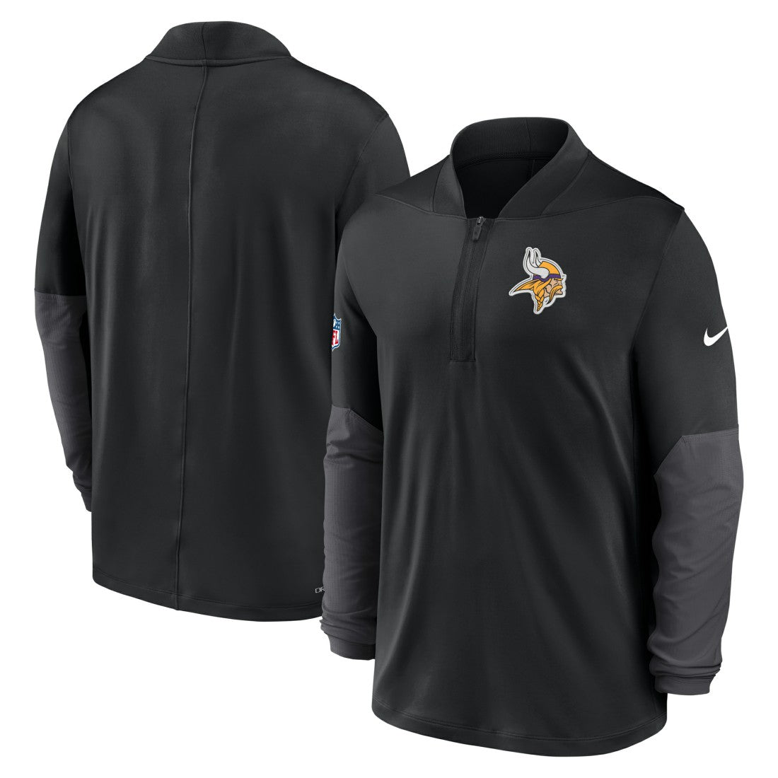 Minnesota Vikings Sideline Dri-FIT Half-Zip Pullover - Black Pullover