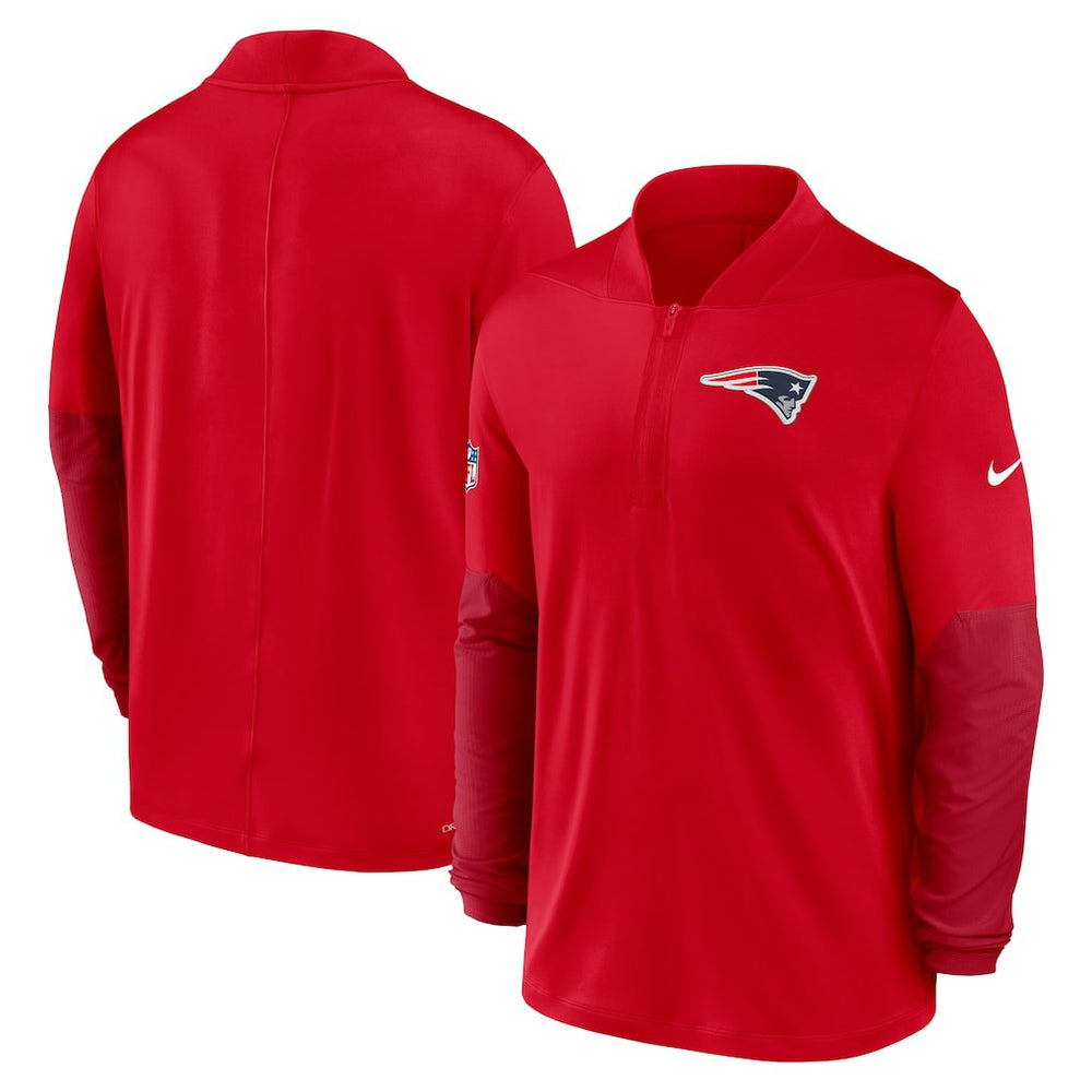 New England Patriots Sideline Dri-FIT Half-Zip Pullover - Red Pullover