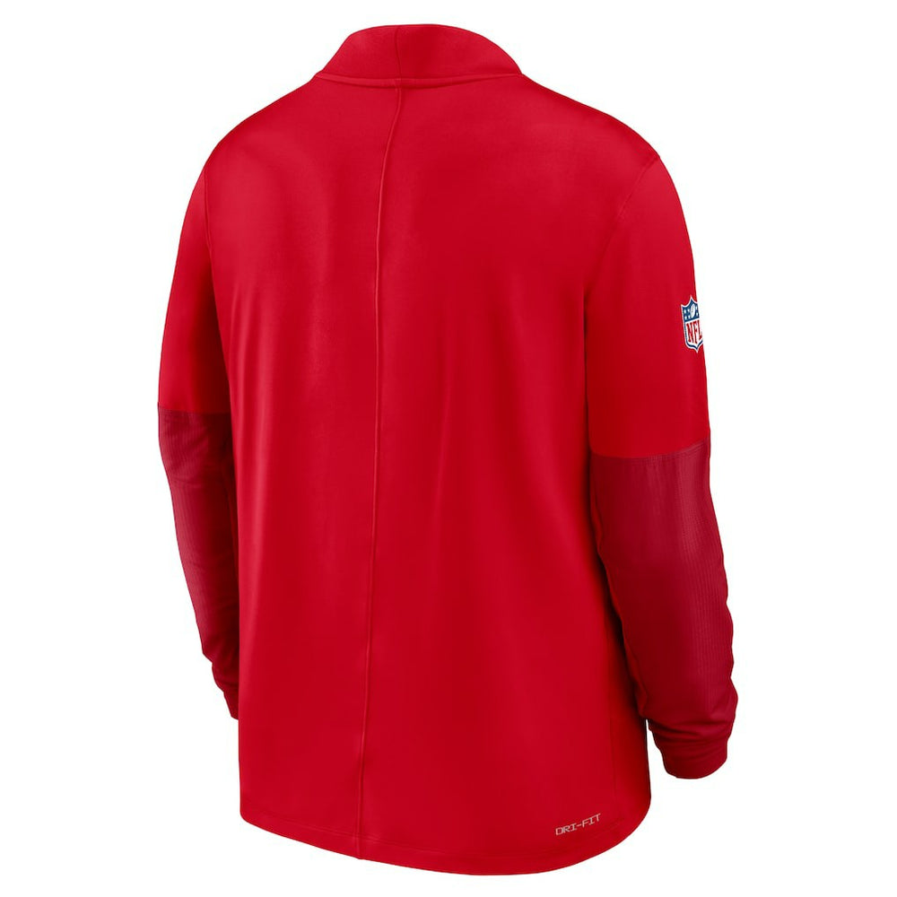 New England Patriots Sideline Dri-FIT Half-Zip Pullover - Red Pullover