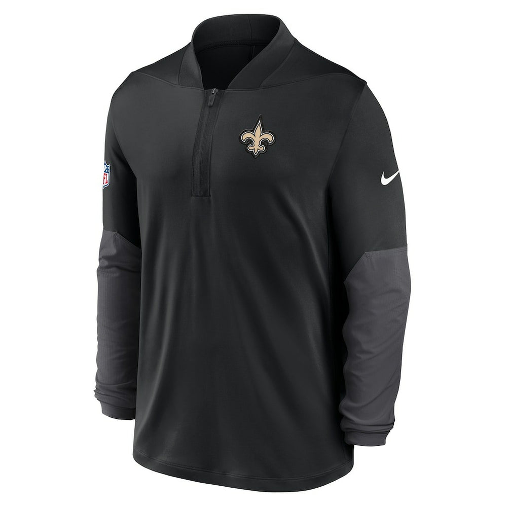 New Orleans Saints Sideline Dri-FIT Half-Zip Pullover - Black Pullover