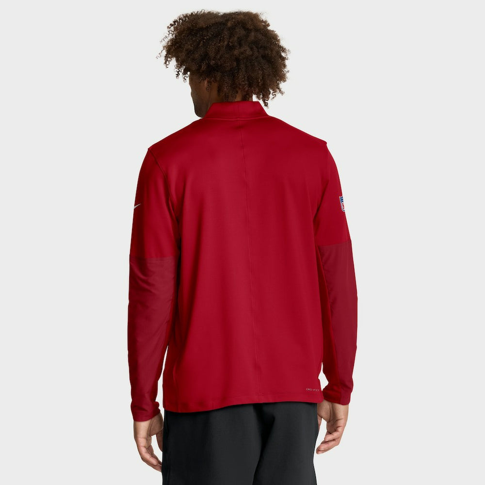 San Francisco 49ers Sideline Dri-FIT Half-Zip Pullover - Scarlet Pullover