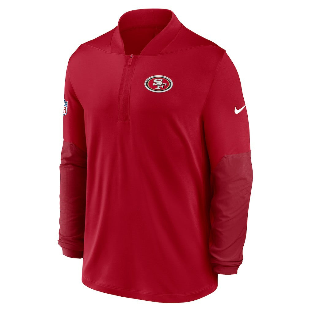 San Francisco 49ers Sideline Dri-FIT Half-Zip Pullover - Scarlet Pullover