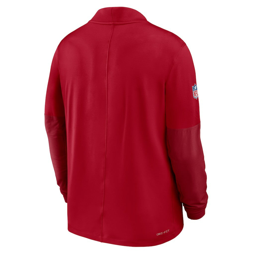 San Francisco 49ers Sideline Dri-FIT Half-Zip Pullover - Scarlet Pullover