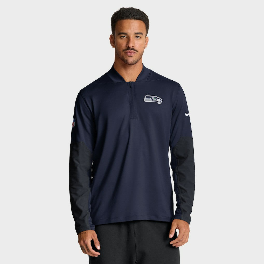 Seattle Seahawks Sideline Dri-FIT Half-Zip Pullover - College Navy Pullover