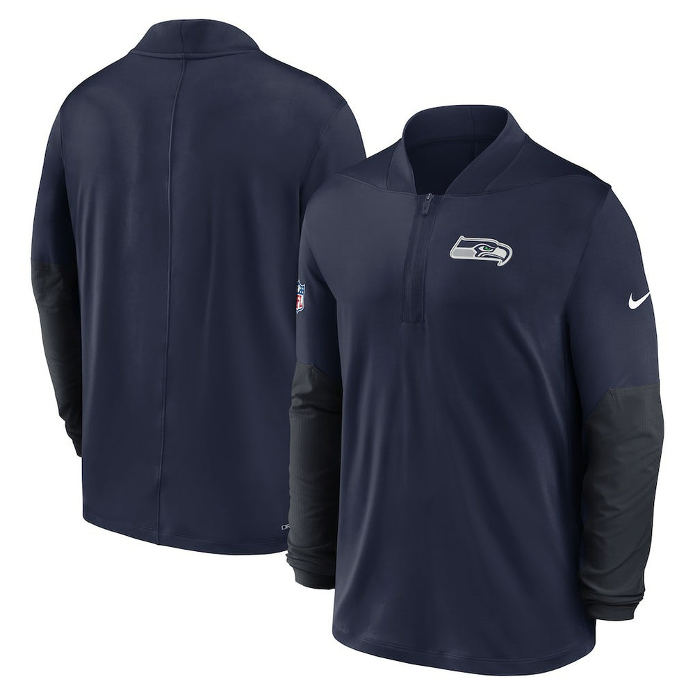 Seattle Seahawks Sideline Dri-FIT Half-Zip Pullover - College Navy Pullover