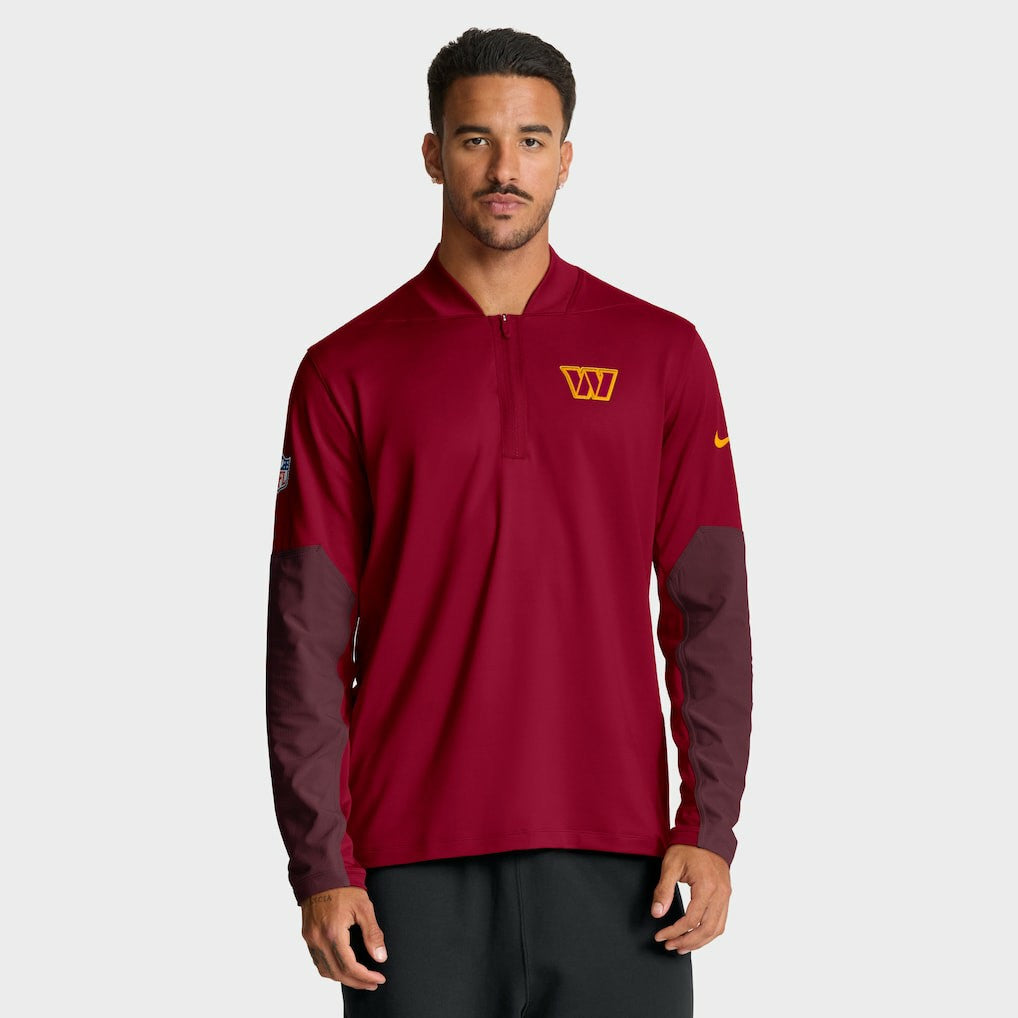 Washington Commanders Sideline Dri-FIT Half-Zip Pullover - Burgundy Pullover