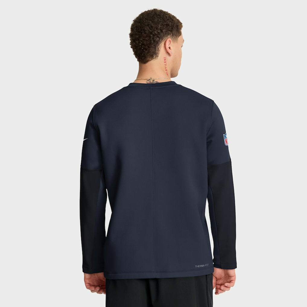 Chicago Bears Sideline Coach Therma-FIT Long Sleeve T-Shirt - Navy T-shirts