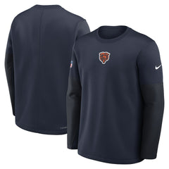 Chicago Bears Sideline Coach Therma-FIT Long Sleeve T-Shirt - Navy T-shirts