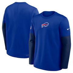 Buffalo Bills Sideline Coach Therma-FIT Long Sleeve T-Shirt - Royal T-shirts