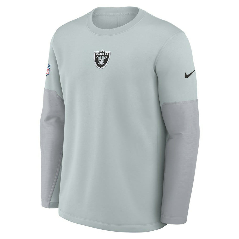 Las Vegas Raiders Sideline Coach Therma-FIT Long Sleeve T-Shirt - Silver T-shirts