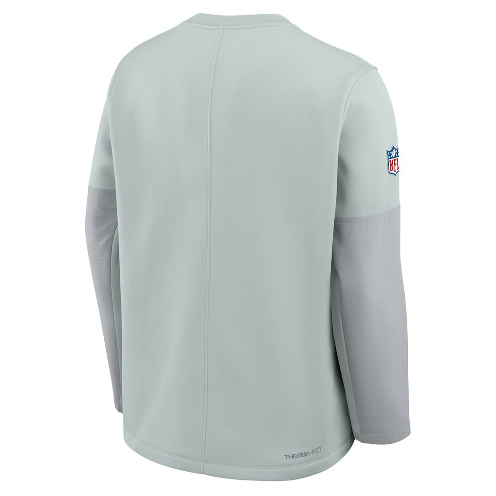 Las Vegas Raiders Sideline Coach Therma-FIT Long Sleeve T-Shirt - Silver T-shirts