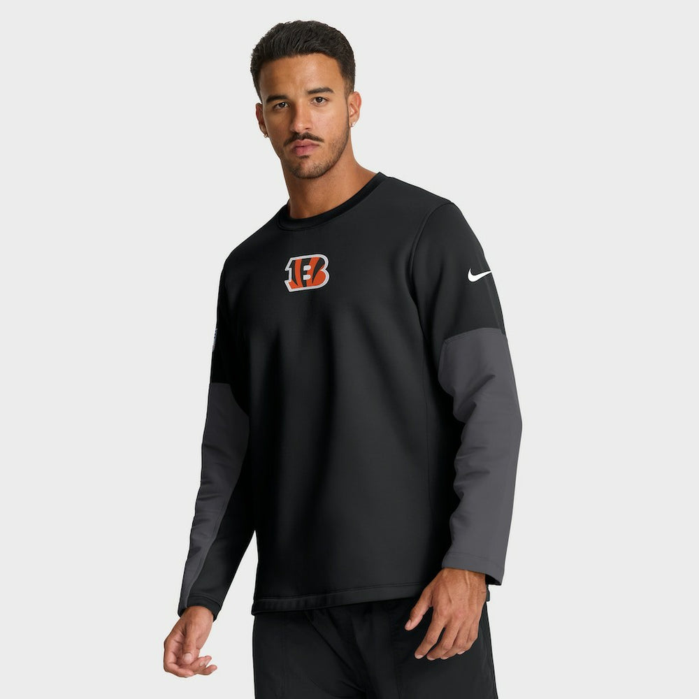 Cincinnati Bengals Sideline Coach Therma-FIT Long Sleeve T-Shirt - Black T-shirts