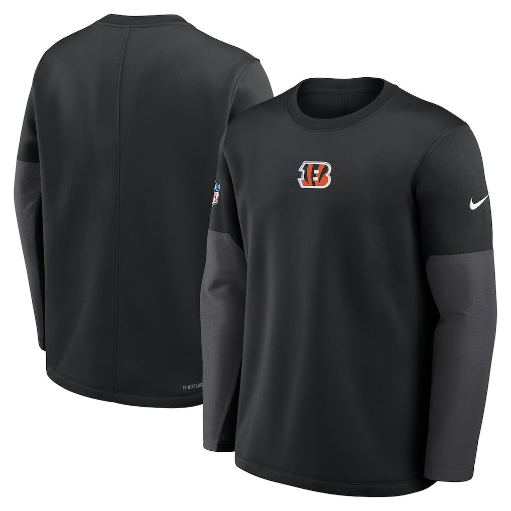 Cincinnati Bengals Sideline Coach Therma-FIT Long Sleeve T-Shirt - Black T-shirts