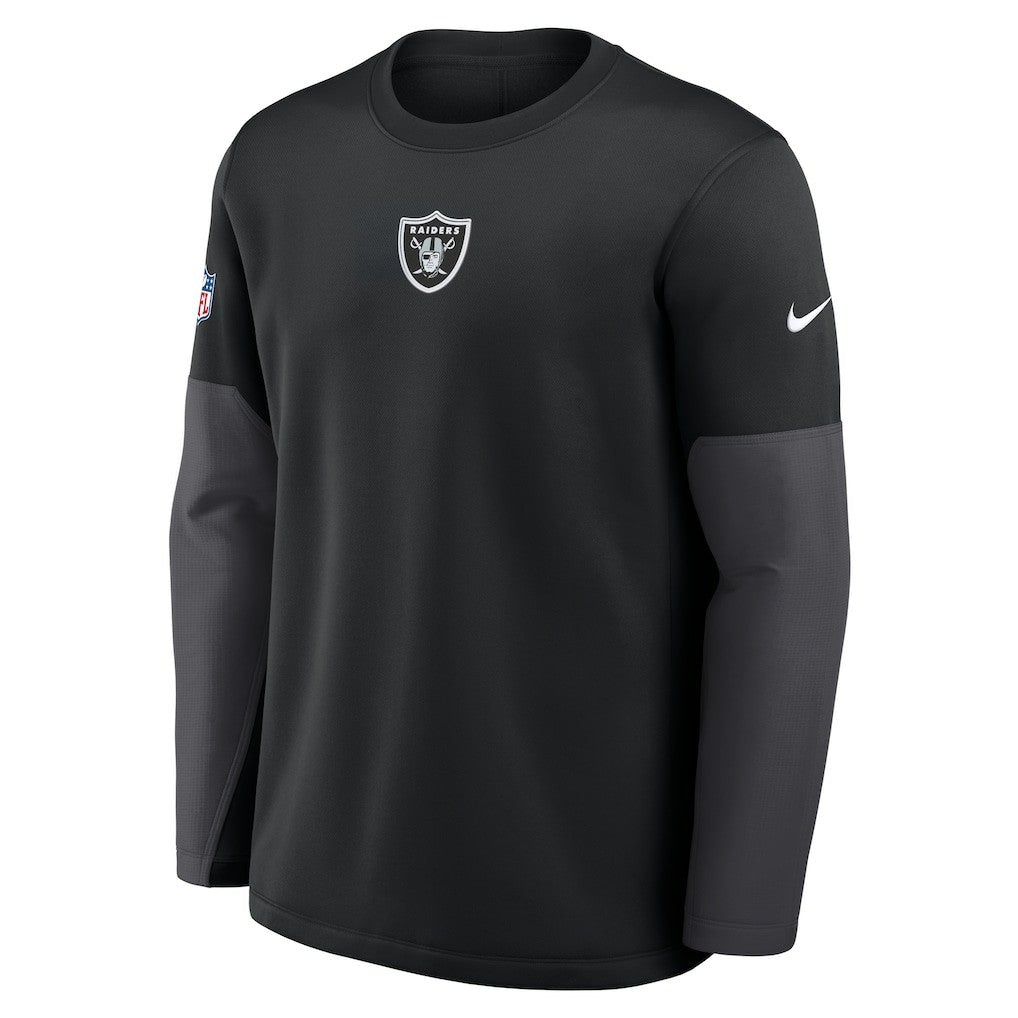 Las Vegas Raiders Sideline Coach Therma-FIT Long Sleeve T-Shirt - Black T-shirts