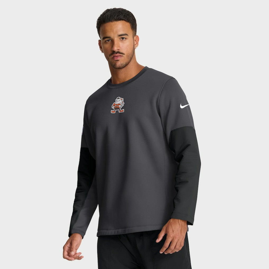 Cleveland Browns Sideline Coach Therma-FIT Long Sleeve T-Shirt - Anthracite T-shirts