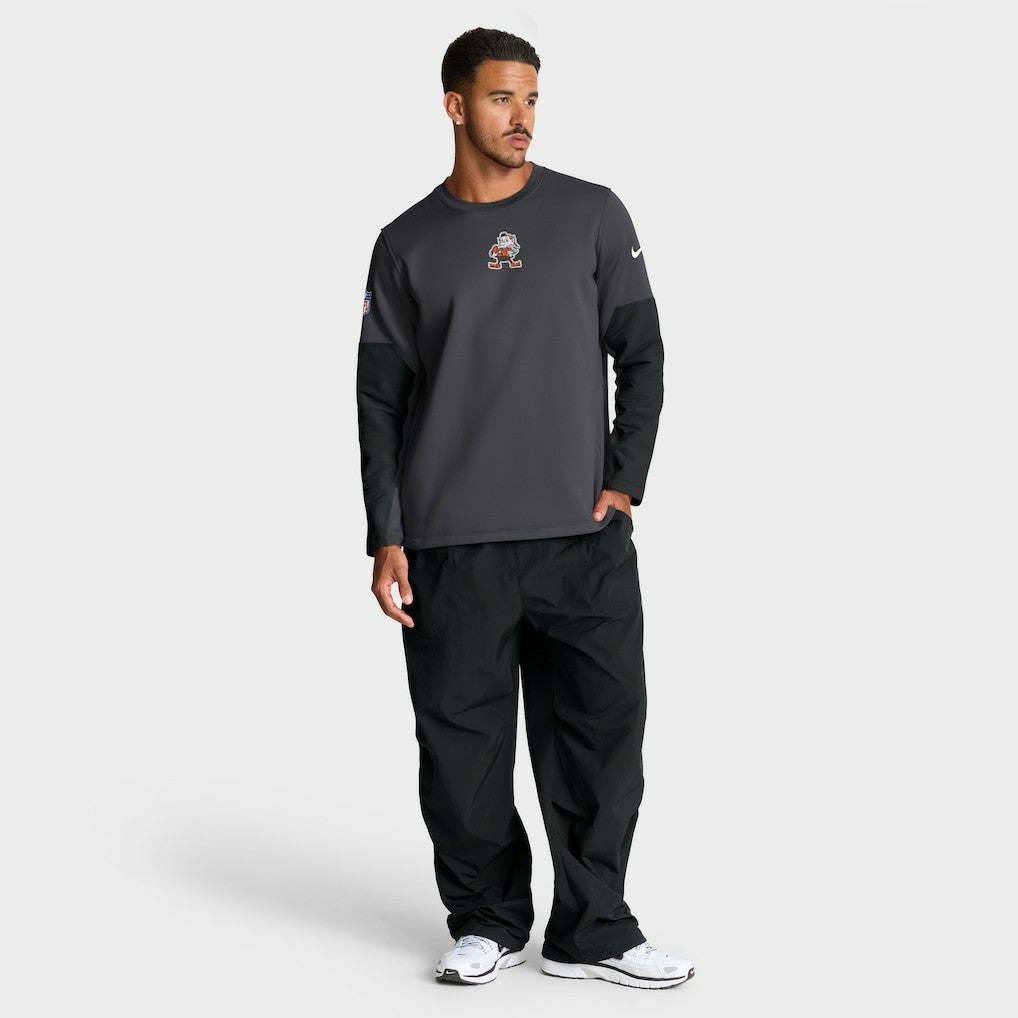 Cleveland Browns Sideline Coach Therma-FIT Long Sleeve T-Shirt - Anthracite T-shirts