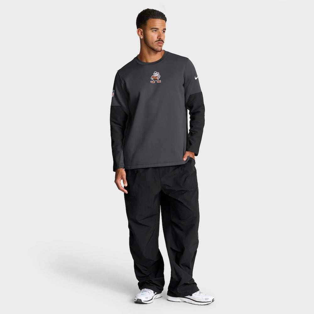 Cleveland Browns Sideline Coach Therma-FIT Long Sleeve T-Shirt - Anthracite T-shirts