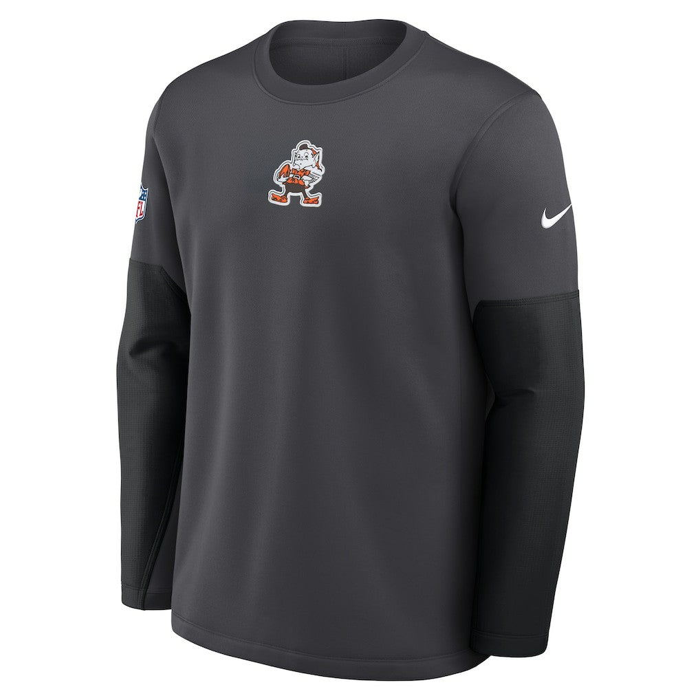 Cleveland Browns Sideline Coach Therma-FIT Long Sleeve T-Shirt - Anthracite T-shirts