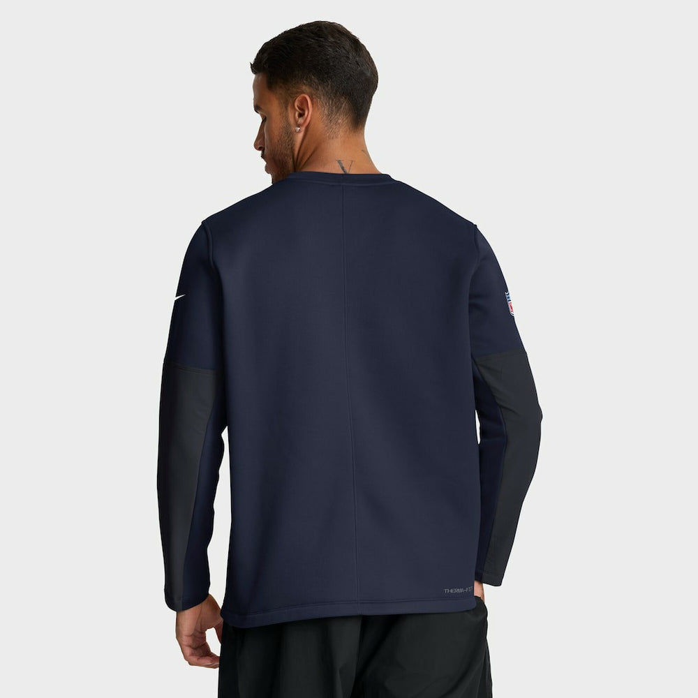 Dallas Cowboys Sideline Coach Therma-FIT Long Sleeve T-Shirt - Navy T-shirts