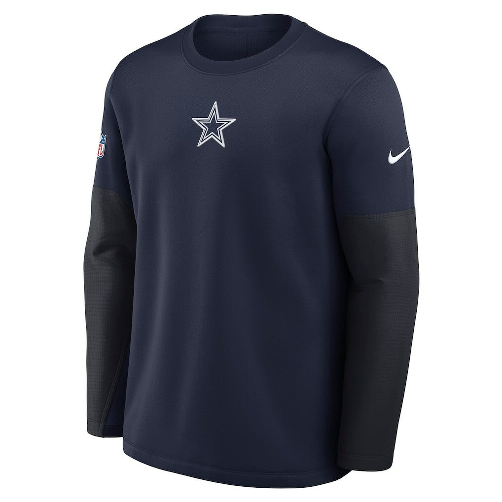 Dallas Cowboys Sideline Coach Therma-FIT Long Sleeve T-Shirt - Navy T-shirts