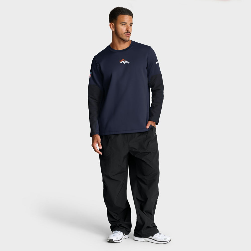 Denver Broncos Sideline Coach Therma-FIT Long Sleeve T-Shirt - Navy T-shirts