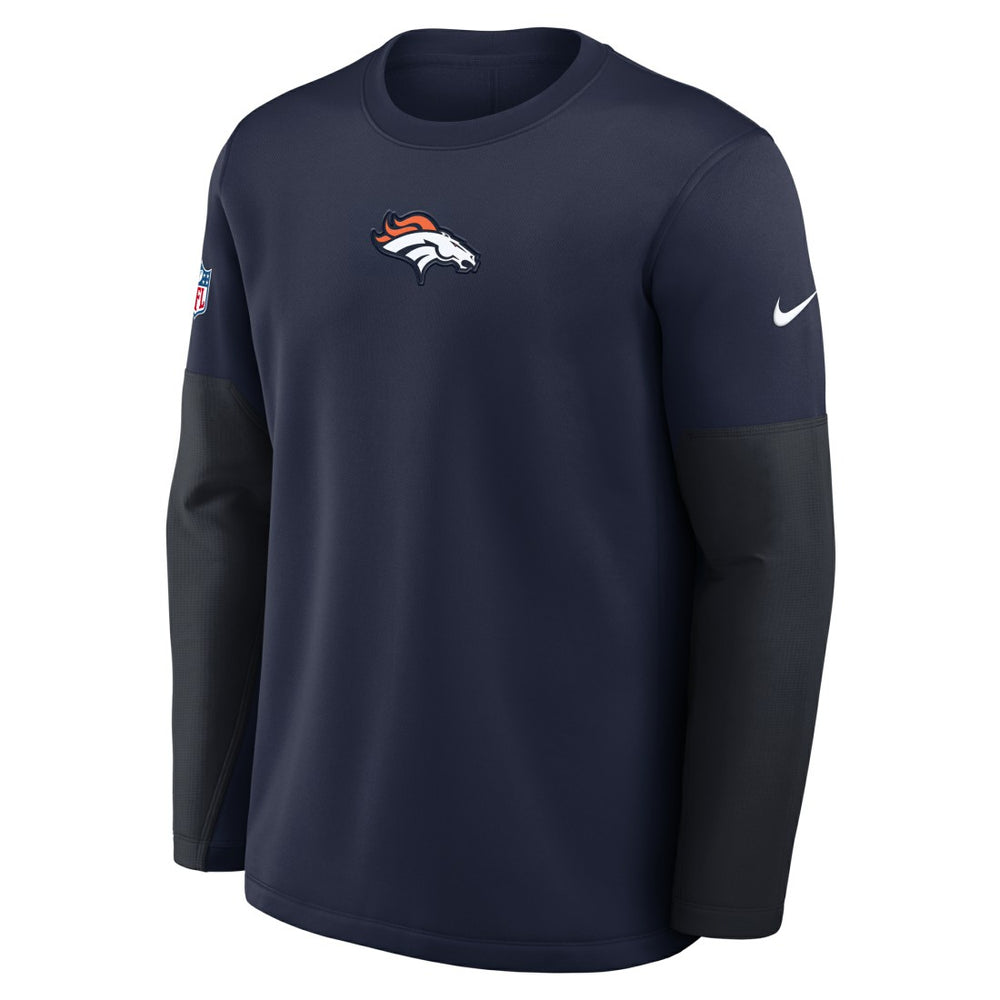 Denver Broncos Sideline Coach Therma-FIT Long Sleeve T-Shirt - Navy T-shirts
