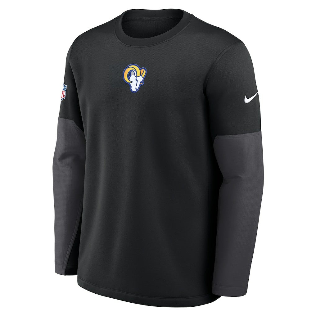 Los Angeles Rams Sideline Coach Therma-FIT Long Sleeve T-Shirt - Black T-shirts