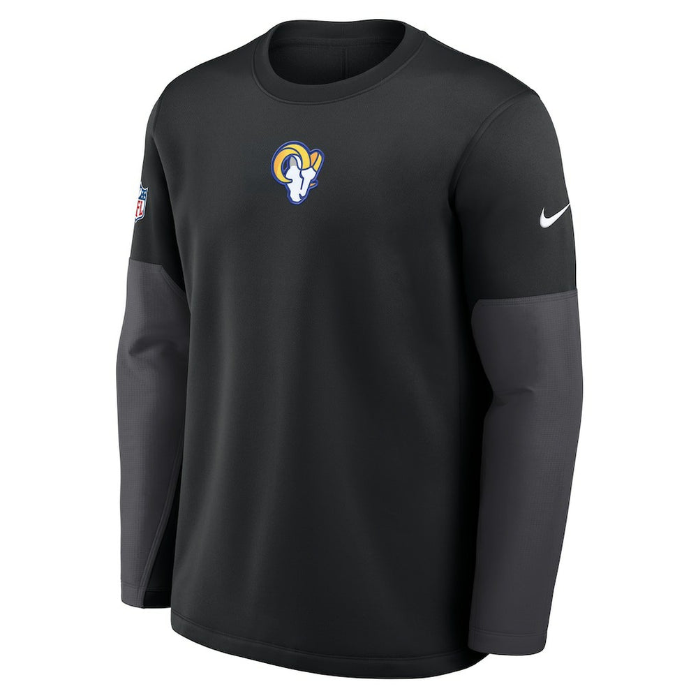 Los Angeles Rams Sideline Coach Therma-FIT Long Sleeve T-Shirt - Black T-shirts