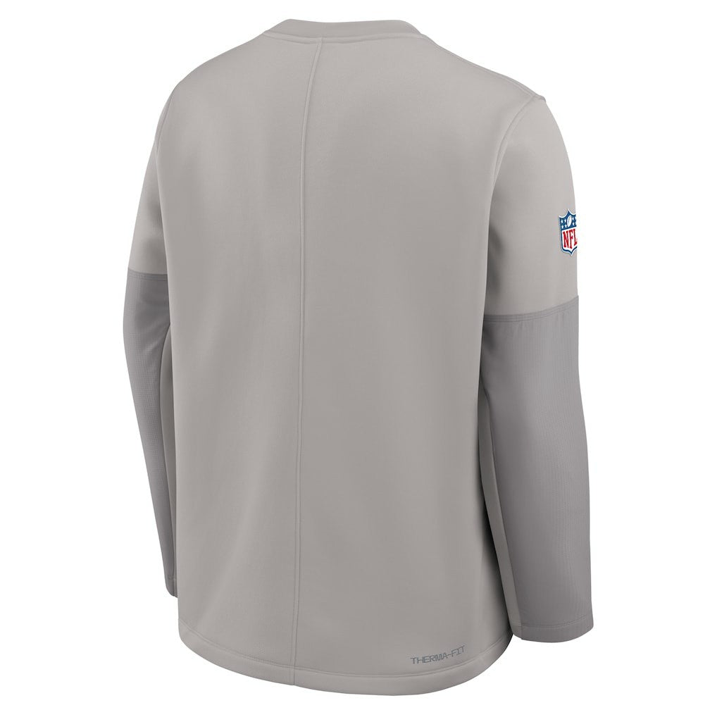 Miami Dolphins Sideline Coach Therma-FIT Long Sleeve T-Shirt - Gray T-shirts