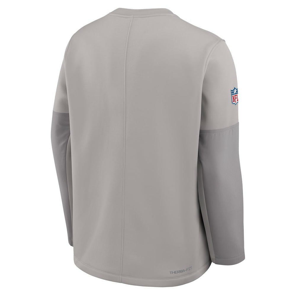 Miami Dolphins Sideline Coach Therma-FIT Long Sleeve T-Shirt - Gray T-shirts