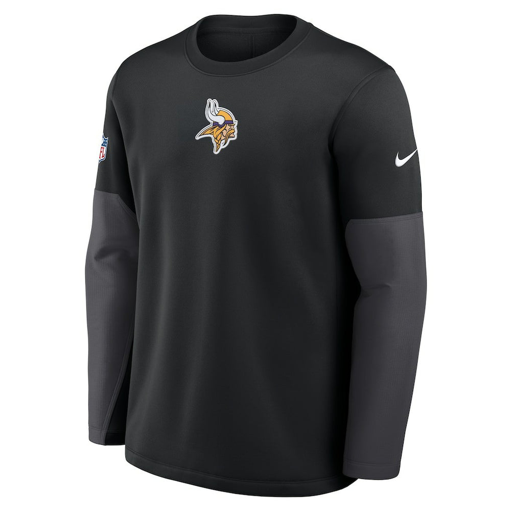 Minnesota Vikings Sideline Coach Therma-FIT Long Sleeve T-Shirt - Black T-shirts